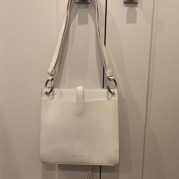 Rebecca Minkoff - Megan Leather Shoulder Bag - Optic White - Silver Details - Picture 3 of 3